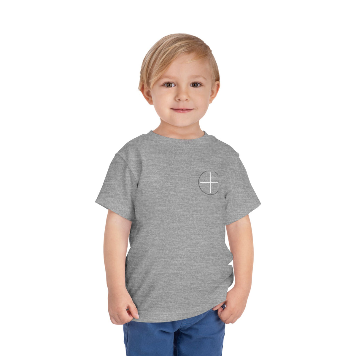 Toddler Tee — Minimal 'Jesus Loves Me' Christian Kids Shirt