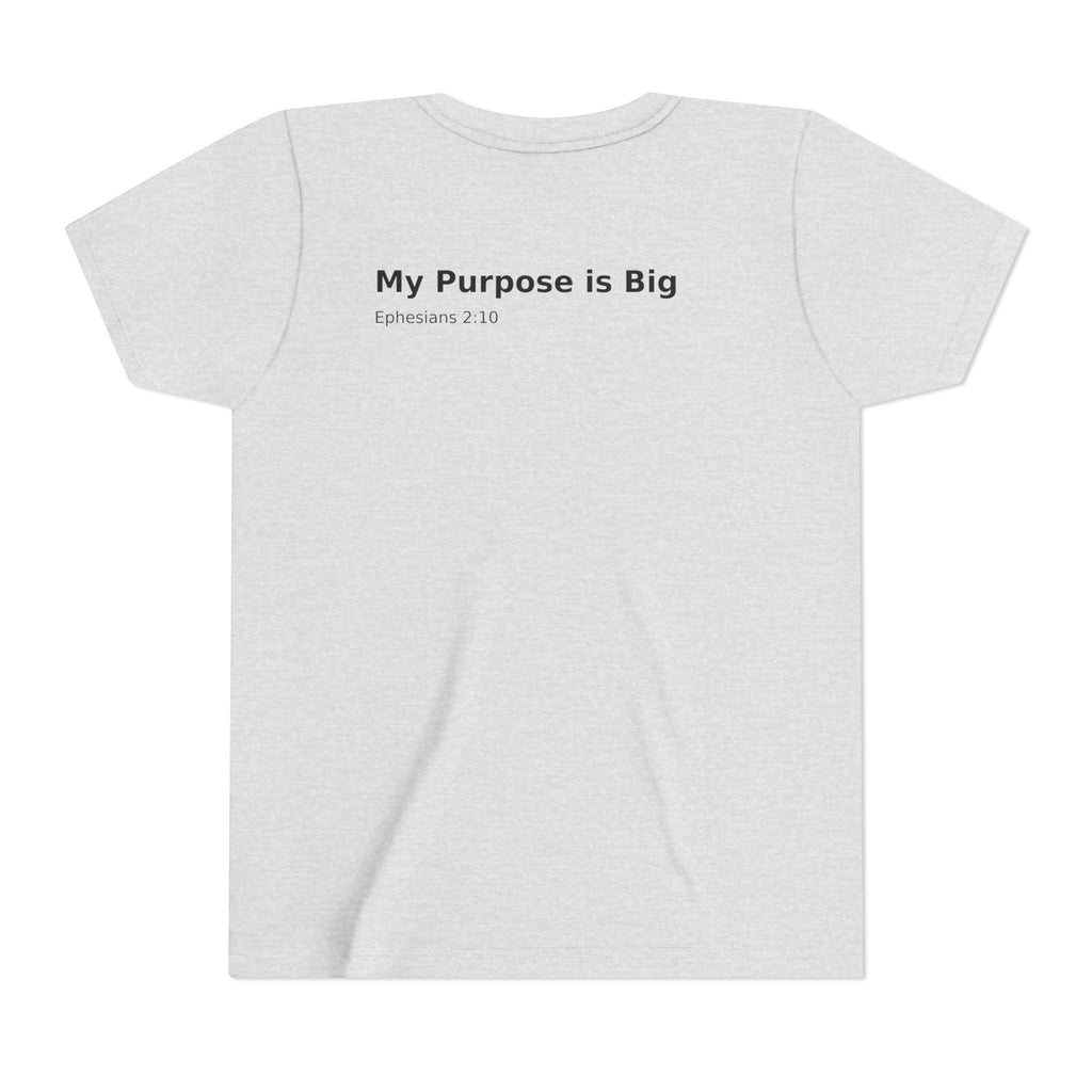 Youth Cross Chest Tee — Minimal Christian Kids Shirt