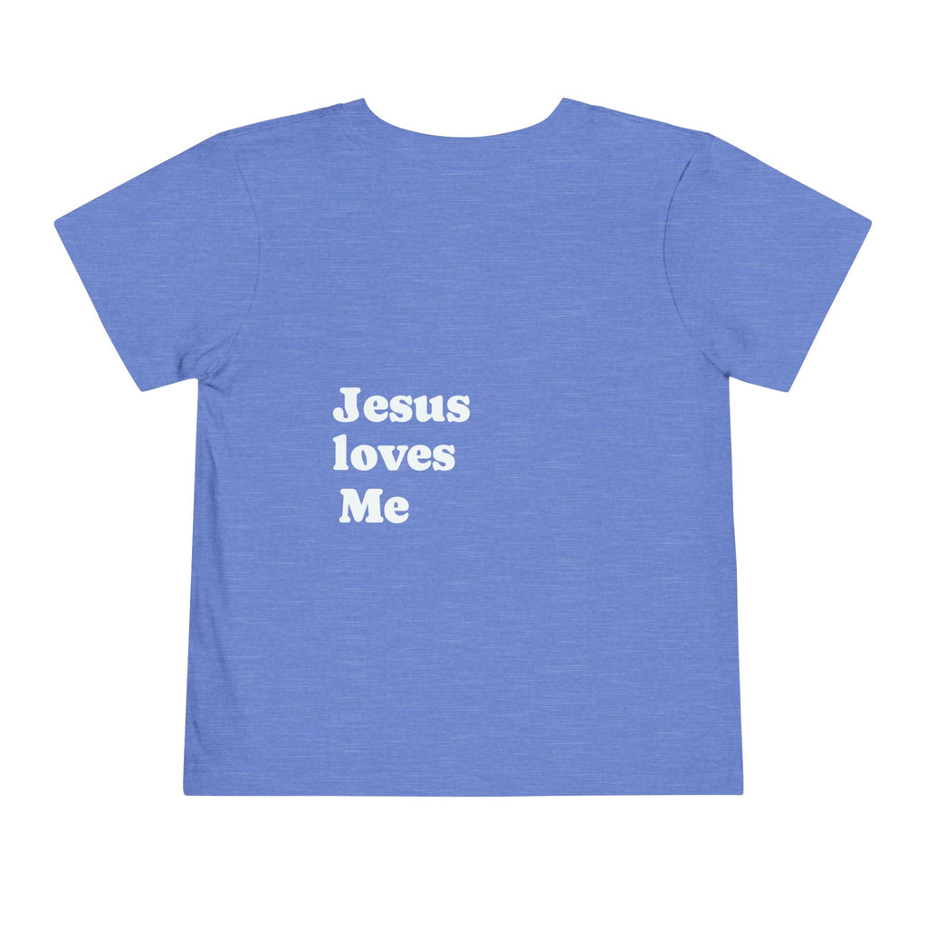 Toddler Tee — Minimal 'Jesus Loves Me' Christian Kids Shirt