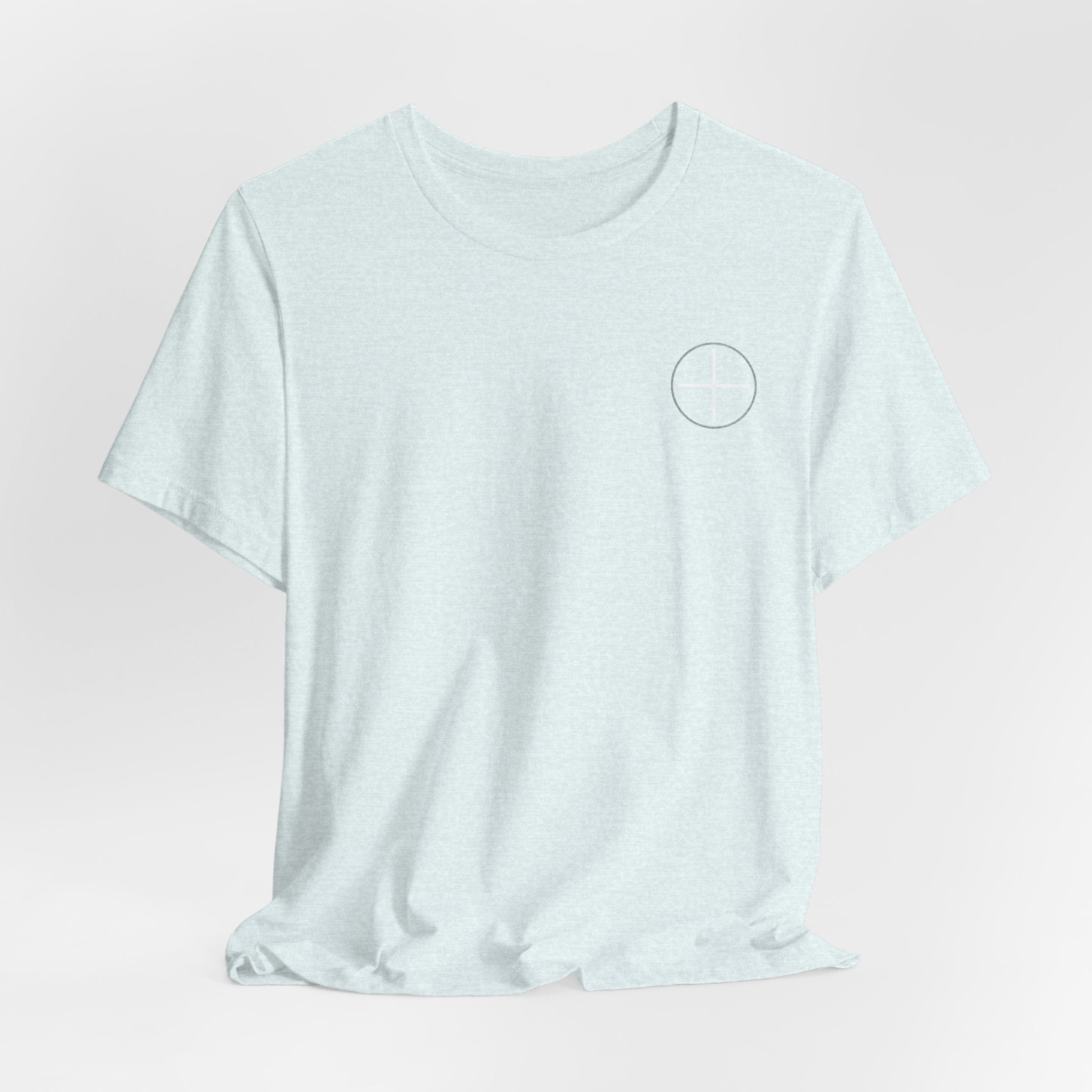 T-Shirt — Minimal White Tee with Subtle Back Text (Clean Casual Essential)