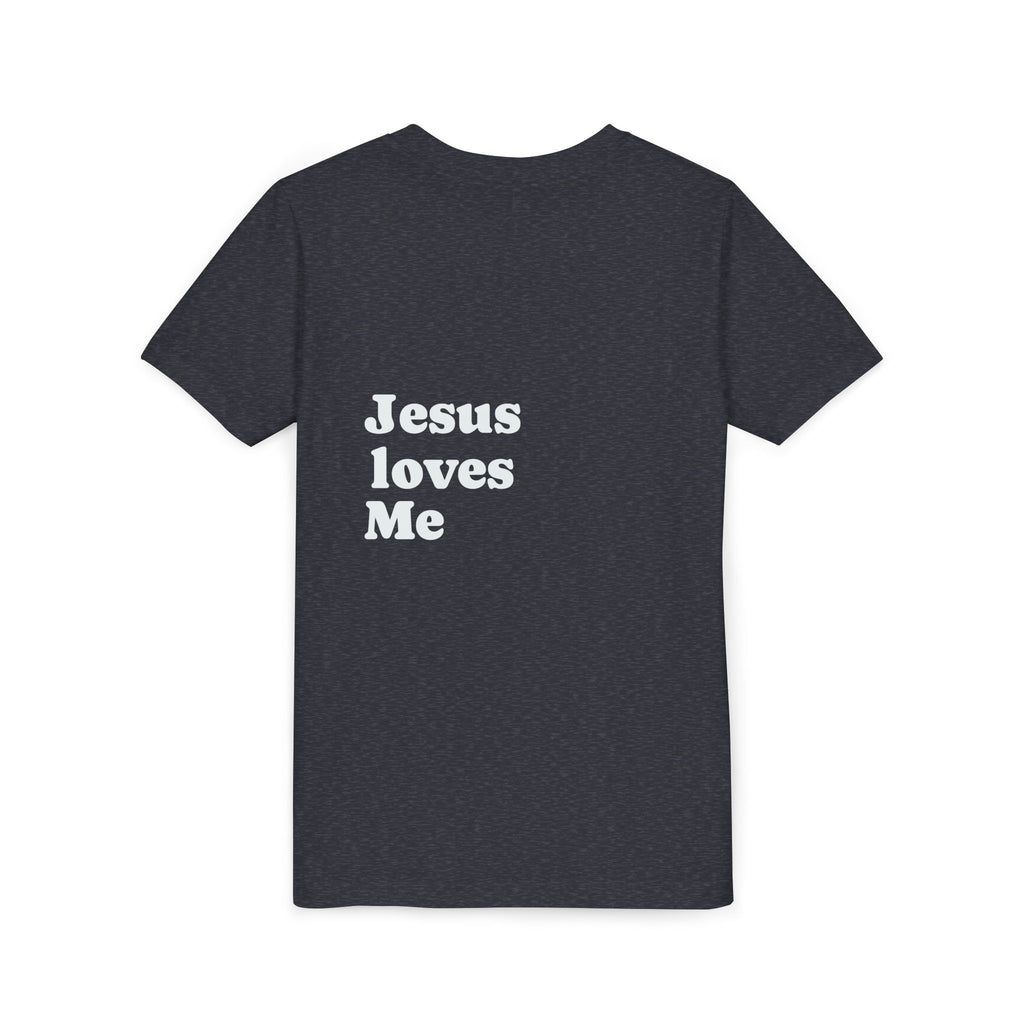 Youth Tee - "Jesus Loves Me" Faith Kids Short Sleeve Shirt