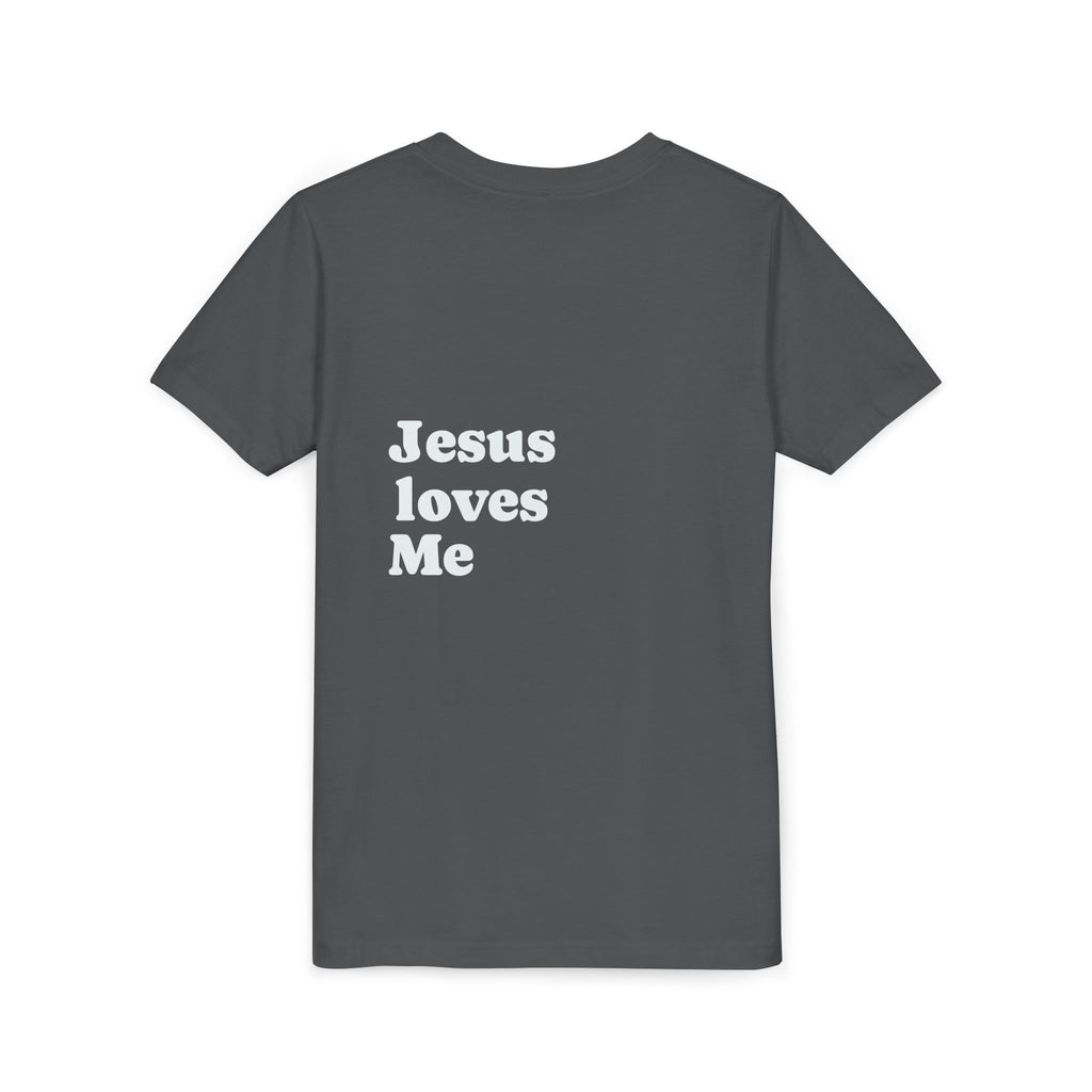Youth Tee - "Jesus Loves Me" Faith Kids Short Sleeve Shirt