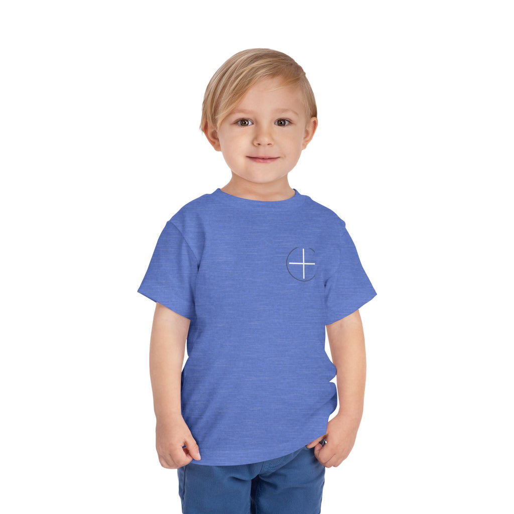 Toddler Tee — Minimal 'Jesus Loves Me' Christian Kids Shirt