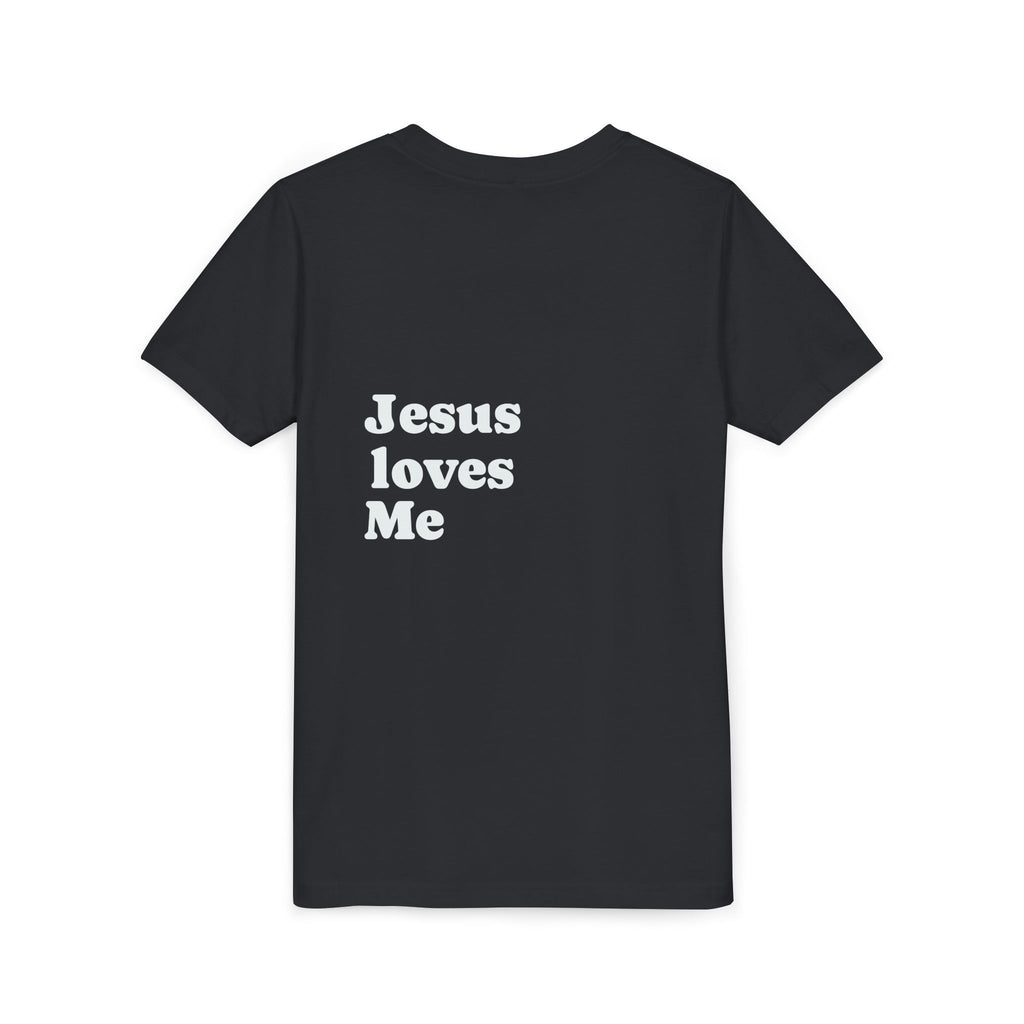 Youth Tee - "Jesus Loves Me" Faith Kids Short Sleeve Shirt