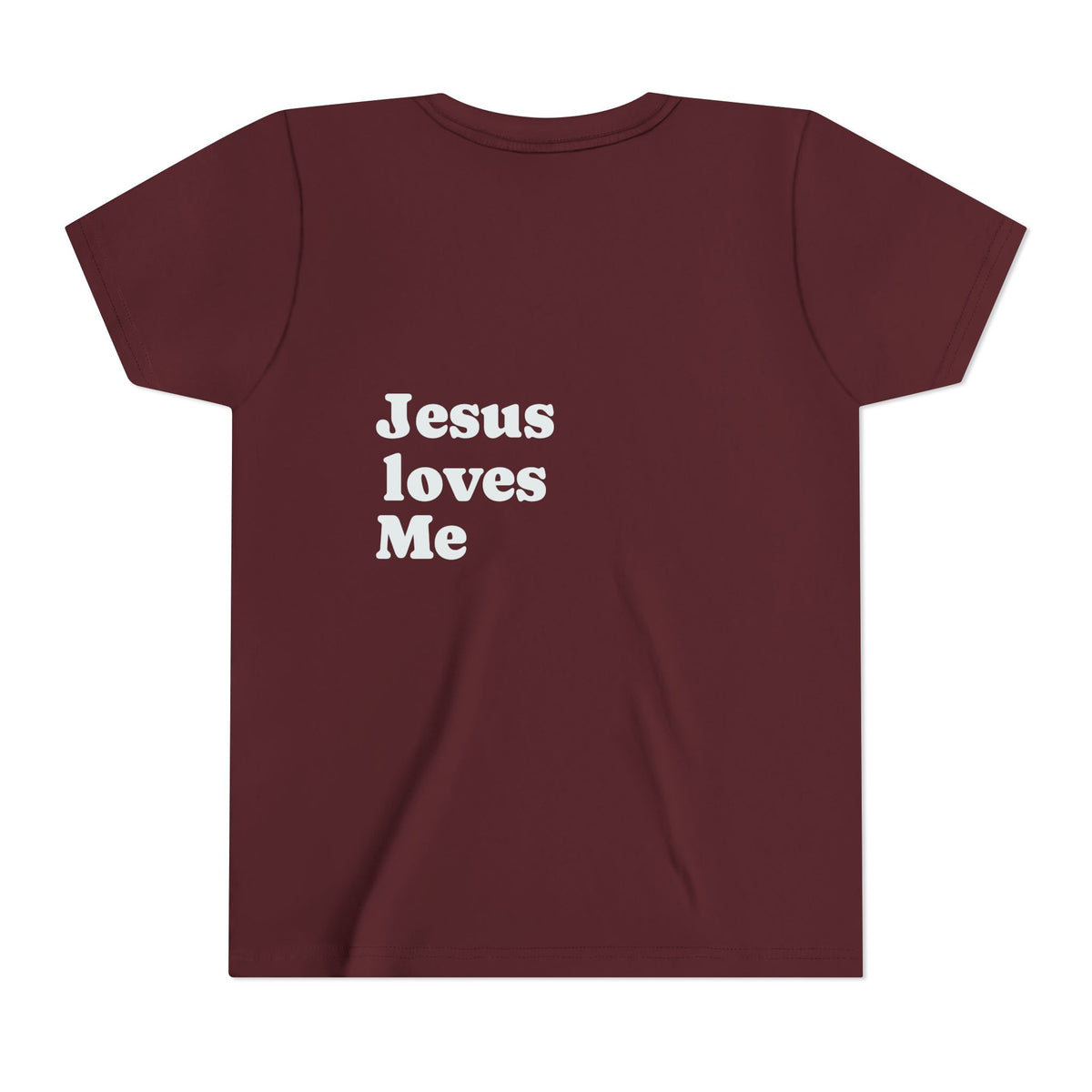 Youth Tee - "Jesus Loves Me" Faith Kids Short Sleeve Shirt