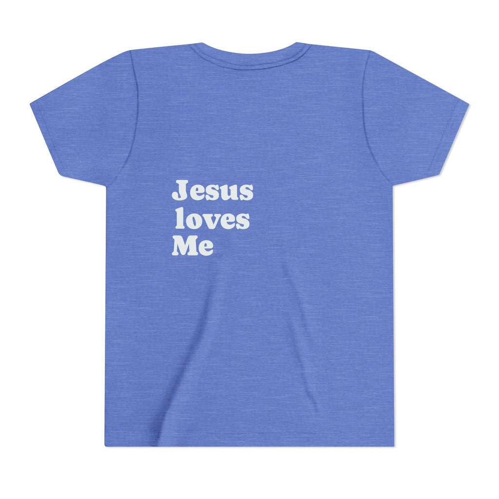 Youth Tee - "Jesus Loves Me" Faith Kids Short Sleeve Shirt
