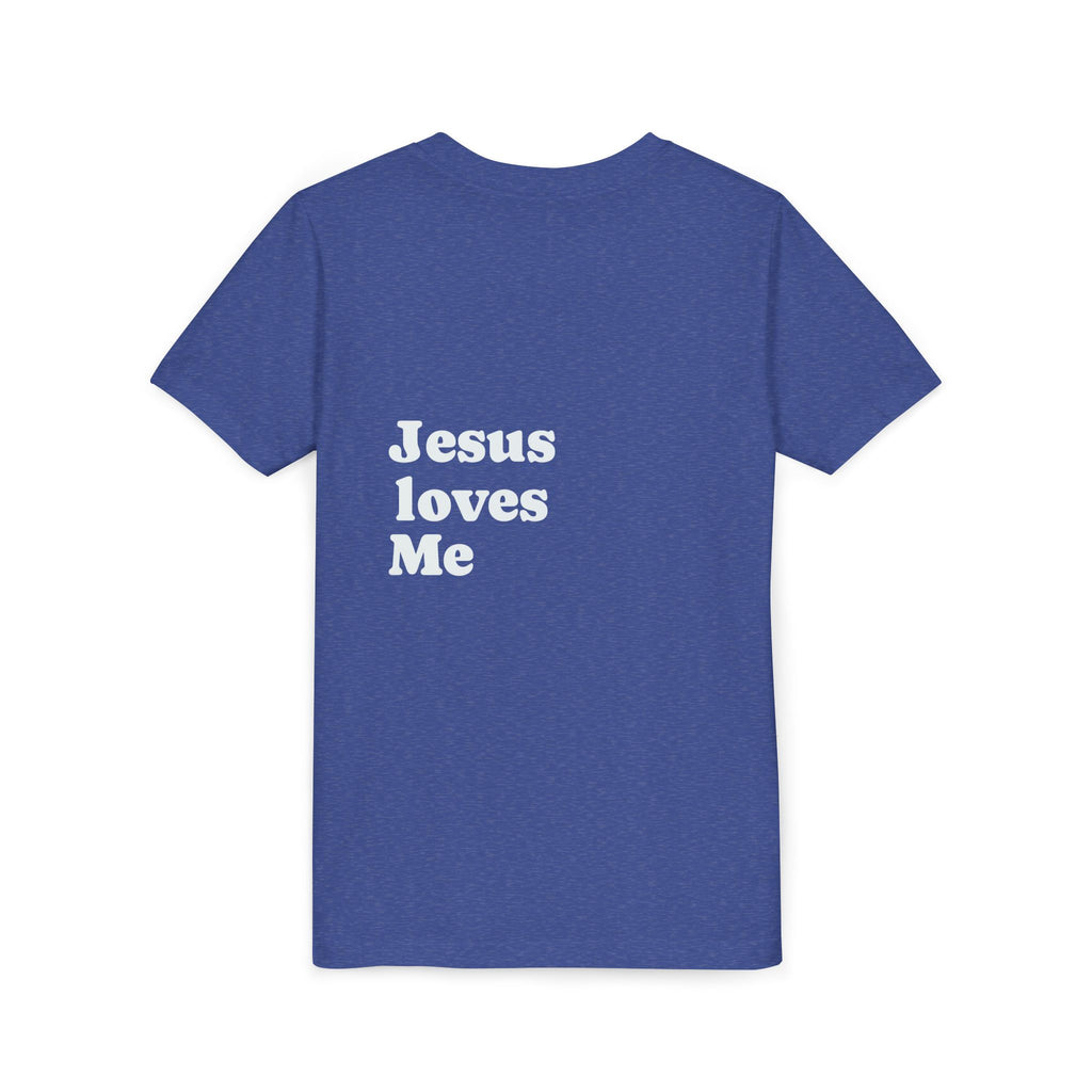 Youth Tee - "Jesus Loves Me" Faith Kids Short Sleeve Shirt