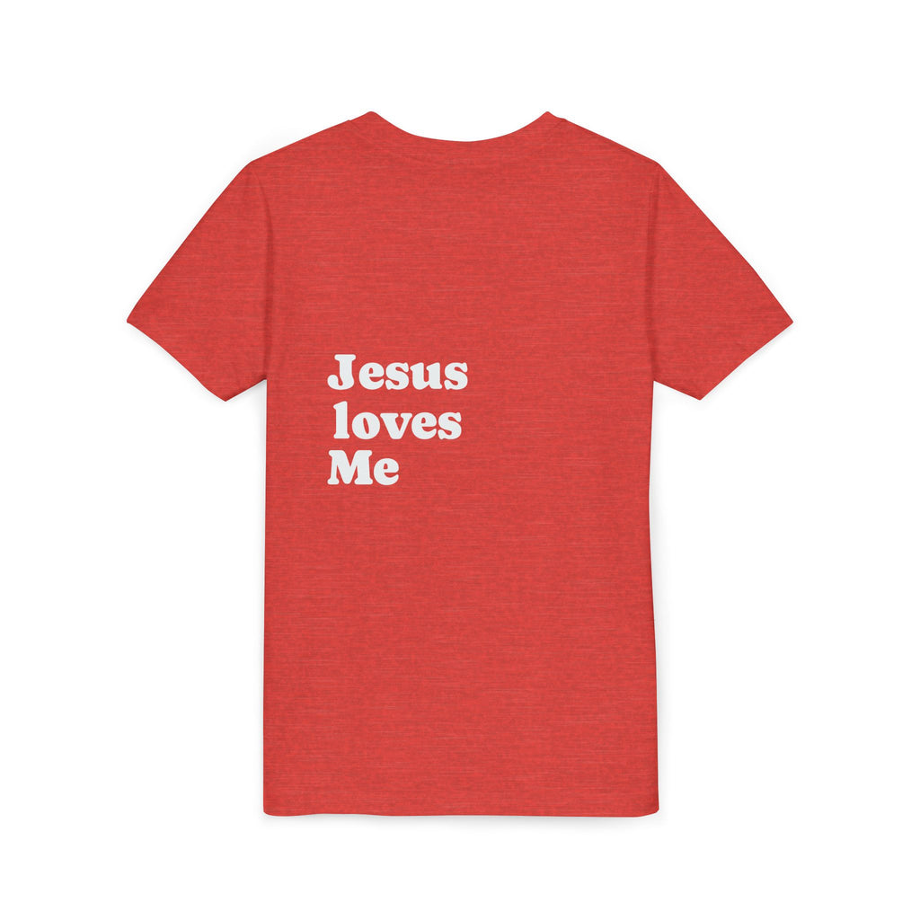 Youth Tee - "Jesus Loves Me" Faith Kids Short Sleeve Shirt