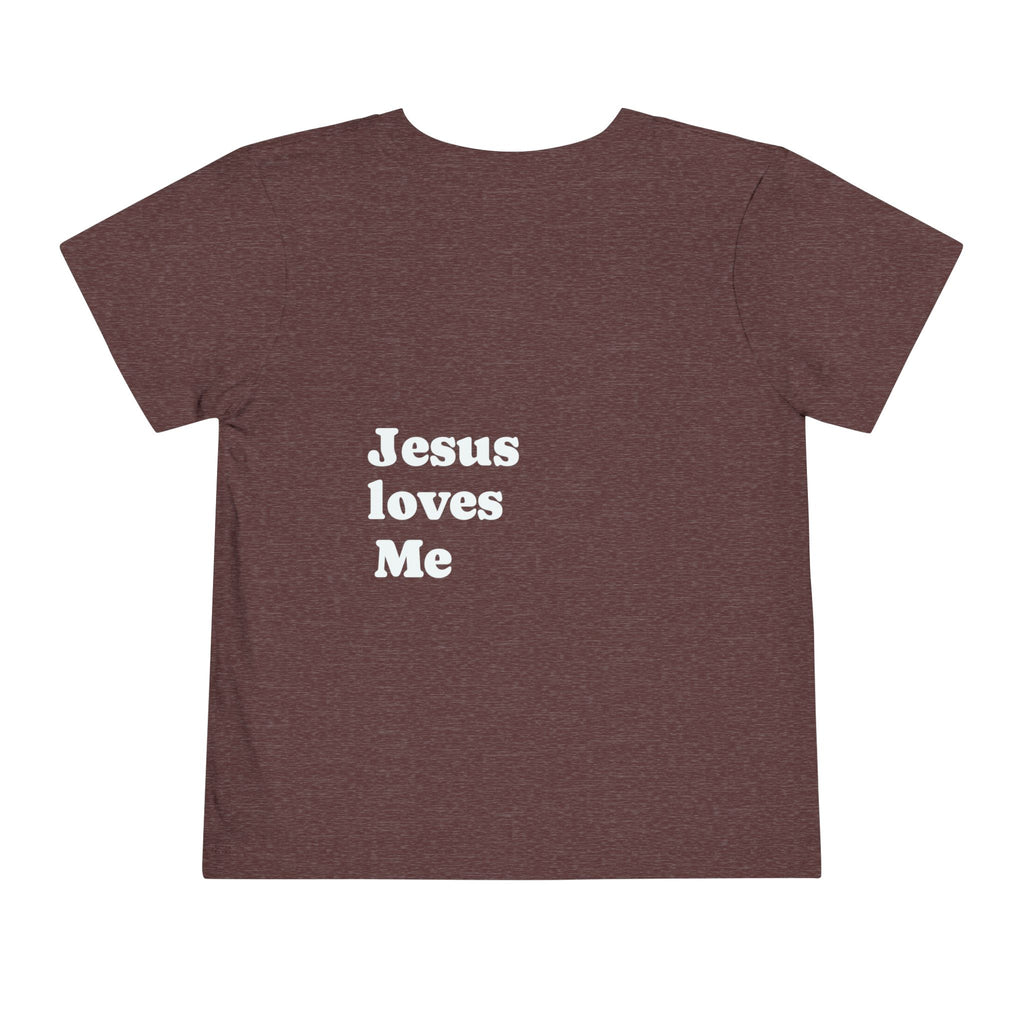 Toddler Tee — Minimal 'Jesus Loves Me' Christian Kids Shirt