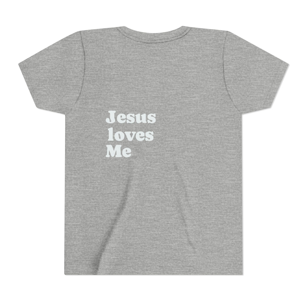 Youth Tee - "Jesus Loves Me" Faith Kids Short Sleeve Shirt